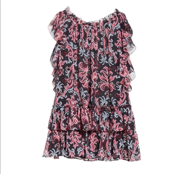 KATE SPADE Silk Tapestry Chiffon Ruffle Top - Picture 3 of 14